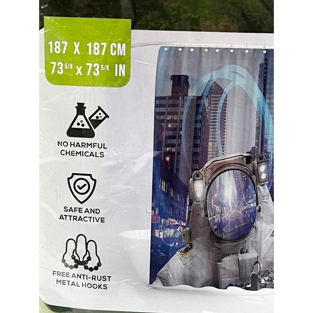 Nature's Own Essence Shower Curtain Liner ASTRONAUT Print  73